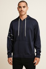 Sergio Tacchini Quarter Zip Satin Sweatshirt Men s XS Navy Athleisure Italian
