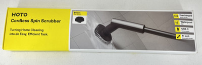 HOTO Cordless Spin Scrubber 2.5 N·M Torque 6 Brush Heads IPX7 Rated