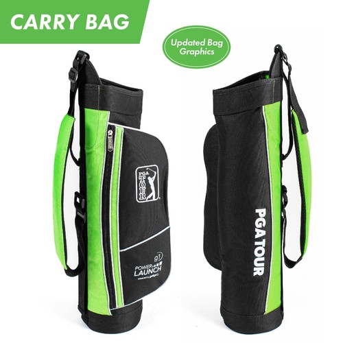 PGA Tour G1 Series Kids Green Golf Club Set with 3 Clubs, Golf Bag & 5 Total ... - Picture 7 of 9