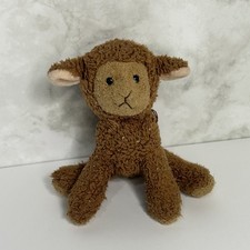 Vintage Russ Berrie Brown Lamb Sheep Plush Stuffed Animal Small 6  