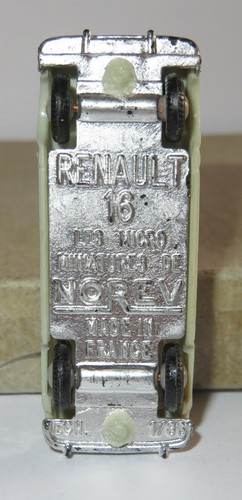 Old Made in France 1966 Micro Norev HO 1/87 Renault 16 R16 Green Gray #531 - Picture 6 of 6