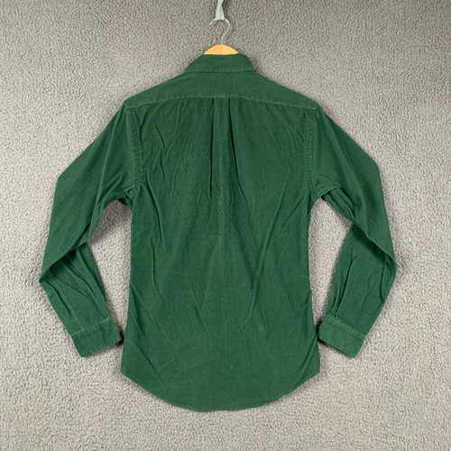 Camisa Ralph Lauren Para Hombres S Verde Bosque Calce Ajustado Pana Aguja Cordón Manga Larga - Imagen 3 de 11