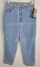 Vintage 90s NWT Sasson High Waisted Light Wash Mom Jeans Petite 15 16