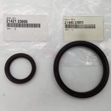 2Pcs Crankshaft Front&Rear Oil Seal For 95-10 Hyundai Tucson Sonata Kia Sportage