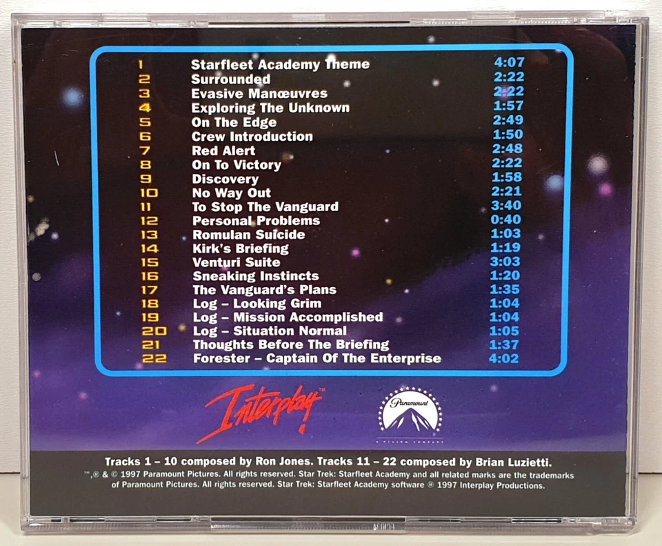 CD - Star Trek - STARFLEET ACADEMY - Video Game Soundtrack / OST (1997) - Bild 2 von 2