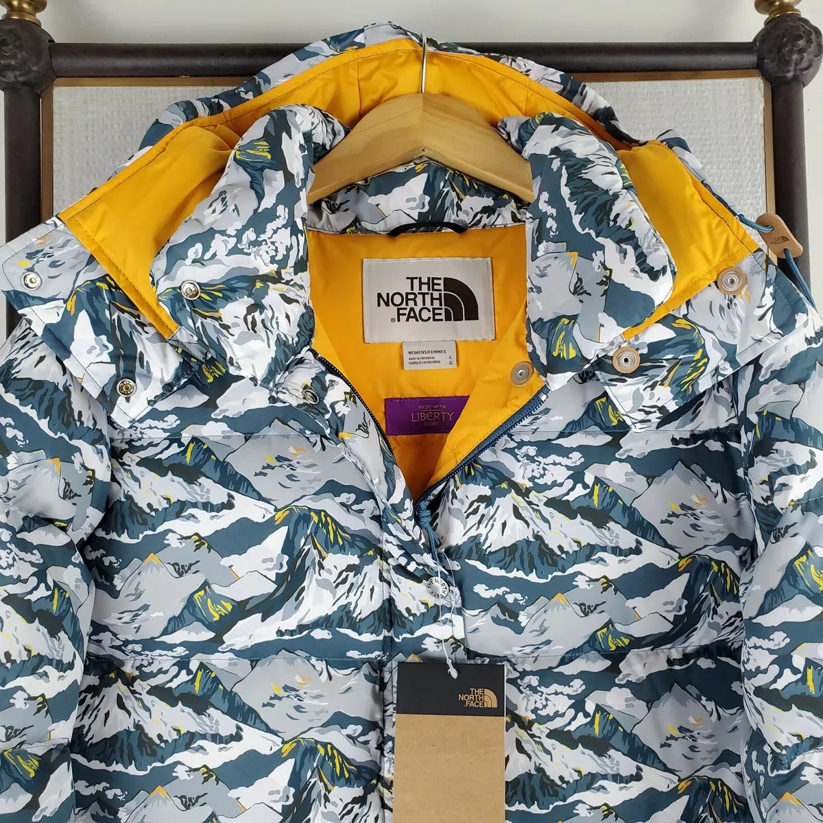 NWT $399 THE NORTH FACE 600 Size Large Womens Down Sierra Mountain Print  Jacket