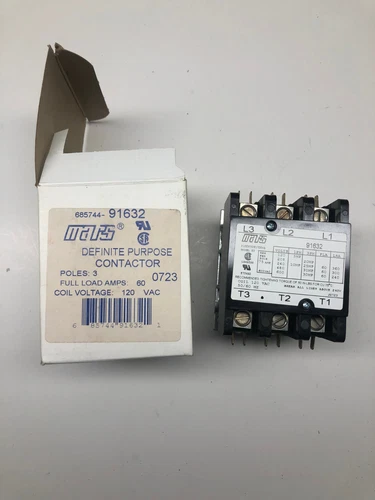 New Genuine OEM Mars 91632 Relay/Capacitor 60A 3Pole 120VAC