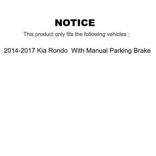 For Kia Rondo With Manual Parking Rear Coated Brake Rotors Ceramic Pad Kit  - Picture 2 of 16