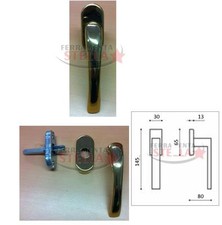 MANIGLIA MARTELLINA DK MANIGLIE FINESTRE BALCONI APERTURA A RIBALTA INFISSI ORO