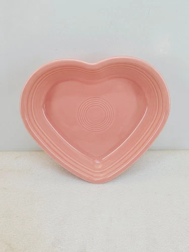 heart BOWL medium FIESTA ware CEREAL / SOUP/ ICE CREAM peony pink NEW