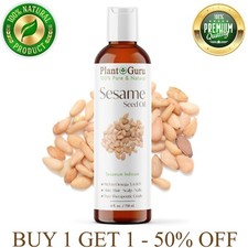 Sesame Seed Oil 4 oz. Cold Pressed REFINED 100 Pure Natural