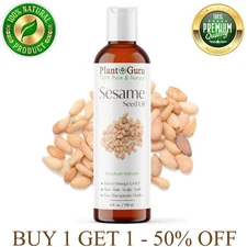 Sesame Seed Oil 4 oz. Cold Pressed REFINED 100% Pure Natural 