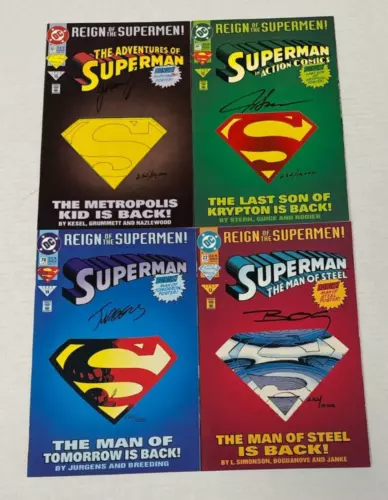 DC Comics SUPERMAN 22 78 501 687 SET SIGNED /1000 WITH COA BOGDANOVE JURGENS +