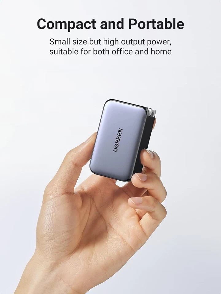 Cargador rápido UGREEN 65W GaN carga rápida 4.0 3.0 USB C PD cargador USB para iPhone Foto 2 de 4