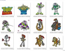 57 TOYS EMBROIDERY MACHINE DESIGNS PES JEF HUS EXP DST VIP USB