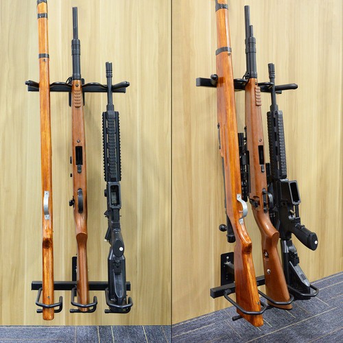 3-fach Waffenständer Wandhalterung für Gewehre und Flinten, Gewehrständer Schwerlaststahl - Bild 7 von 8