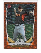 Mac Williamson 2014 Bowman Draft RC Orange Ice Foil Refractors #/25 SSP Mariners