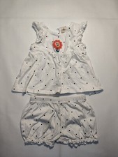 Tucker N Tate Size 6 Month 2 Piece White With Polka Dots Outfit
