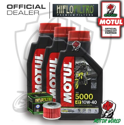 Set Service 3 Lt Öl MOTUL 5000 10W40 Filter Hm 250 Montesa Cora 4T 2007 2008