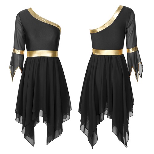 Para mujeres Disfraz de Baile Fiesta Vestido Show Vestidos de Baile Ropa Corta Borde Gimnasio - Imagen 20 de 77