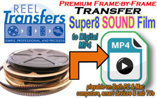 We Transfer Super 8 SOUND film to Digital MP4 video Frame-by-frame SOUND