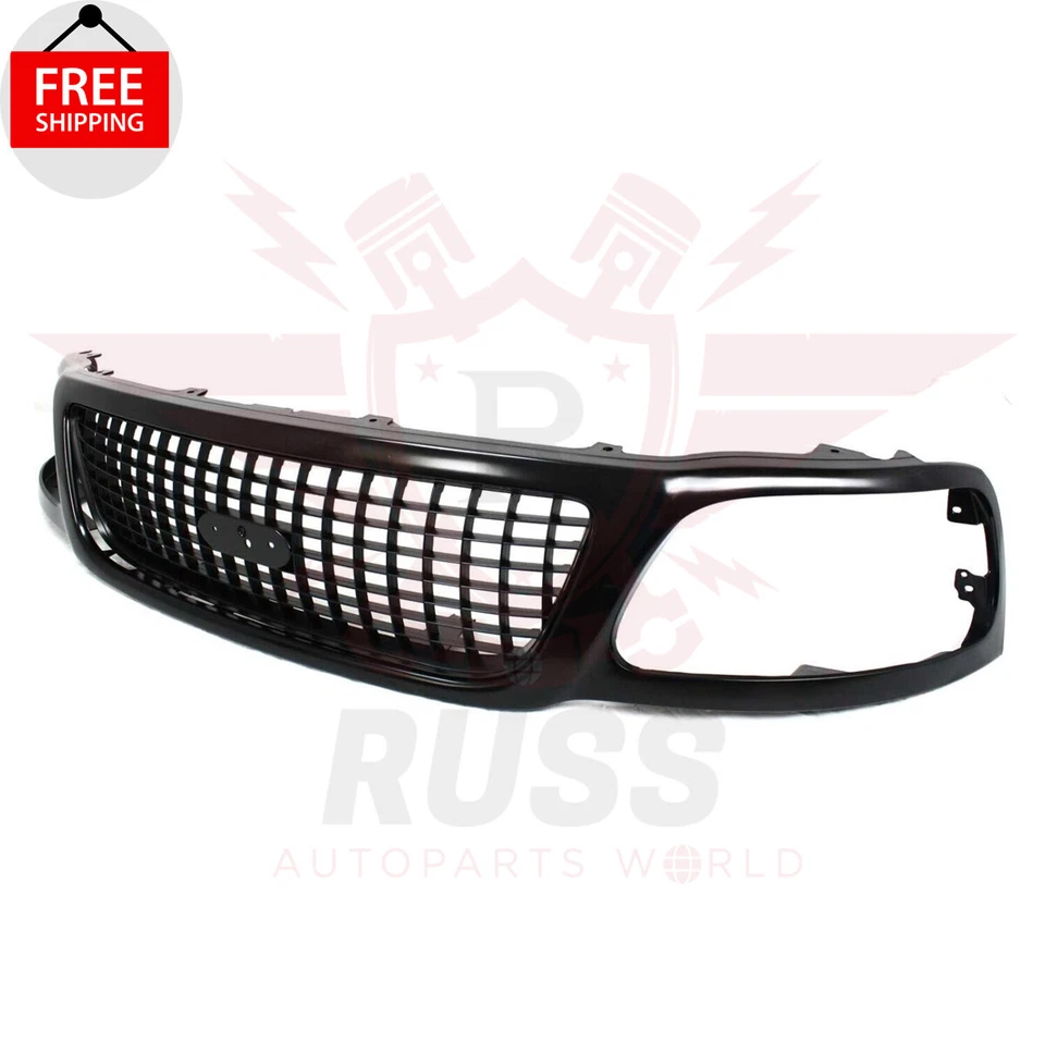New Front Grille Assembly Matte-Black Fits 1999-2002 Ford Expedition FO1200378 - Imagem 4 de 4