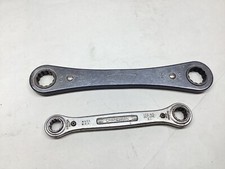 2 Craftsman Double Box End Ratcheting Wrench Standard SAE Made in USA