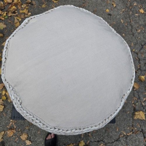 Allen And Roth Gray Ottoman Foot Cushion New Without Tags - Picture 5 of 11