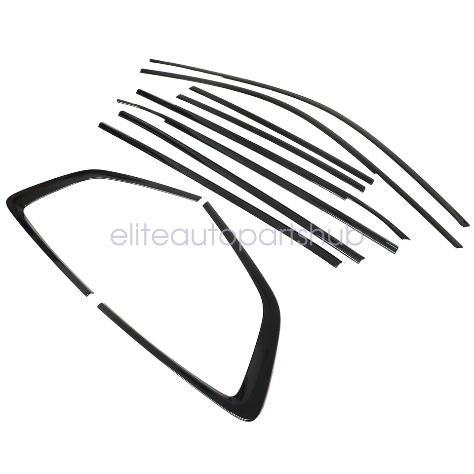 US Window Strip Trim Titanium New Black 10PCS For BMW X3 2018-2022 2023 2024 — 第 4/4 张图片