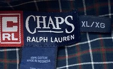 Vintage Chaps Ralph Lauren Men's Sz XL Multi Color Plaid Button Down L/S Shirt