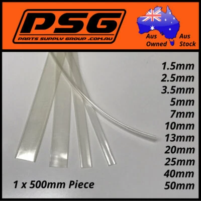 Heat Shrink Clear tubing 1.5, 2.5, 3.5, 5, 6.5, 7, 10, 13, 20, 25, 40, 50mm - image 1 of 4