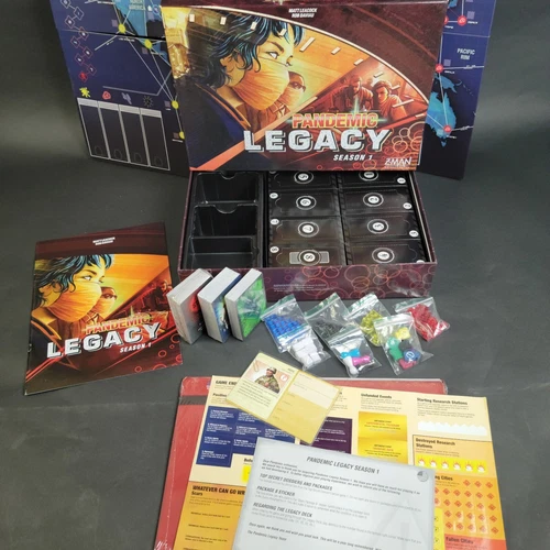Pandemic: Legacy Season 1 (Red Edition) NOB Never Played Complete Z-Man Games