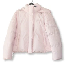 Moose Knuckles Koya Women's Cropped Duvet Down Jacket Pink Large, Puffer, Coat