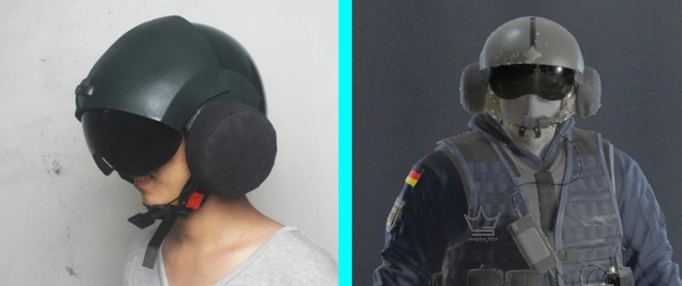 Tom Clancy's Rainbow Six Jager Casco Tocado Máscara Sombreros Juegos con disfraces Accesorios ABS/PVC Foto 2 de 4