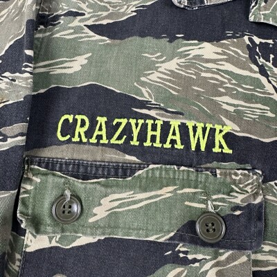 Vintage US Army Tiger Stripe Camo Jacket Combat Fatigue