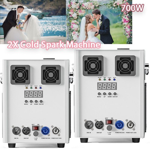 700W Cold Spark Machine DMX Stage Firework Machine & Flight Case For Wedding - Picture 25 of 30
