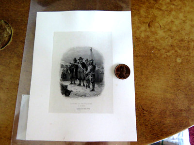 Engraved Intaglio Hybrid Die Proof On India LANDING OF THE PILGRAMS NBNCo. D5