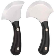 1PC Black Ebony Handle Leather Cutter Stainless Steel Leather Sharp Skiving New