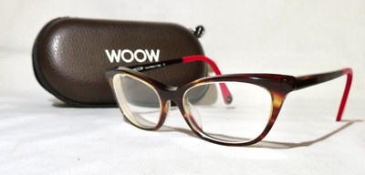 WOOW, Italy Turn on 2 eyeglass frame, 51-15-145 Brown plastic eyewear