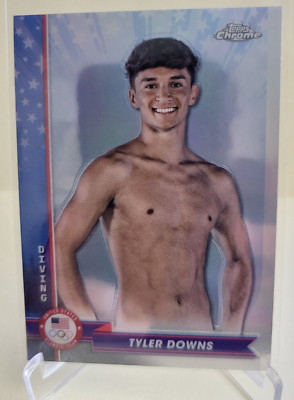 2024 TOPPS CHROME US OLYMPICS TYLER DOWNS REFRACTOR #27 DIVING