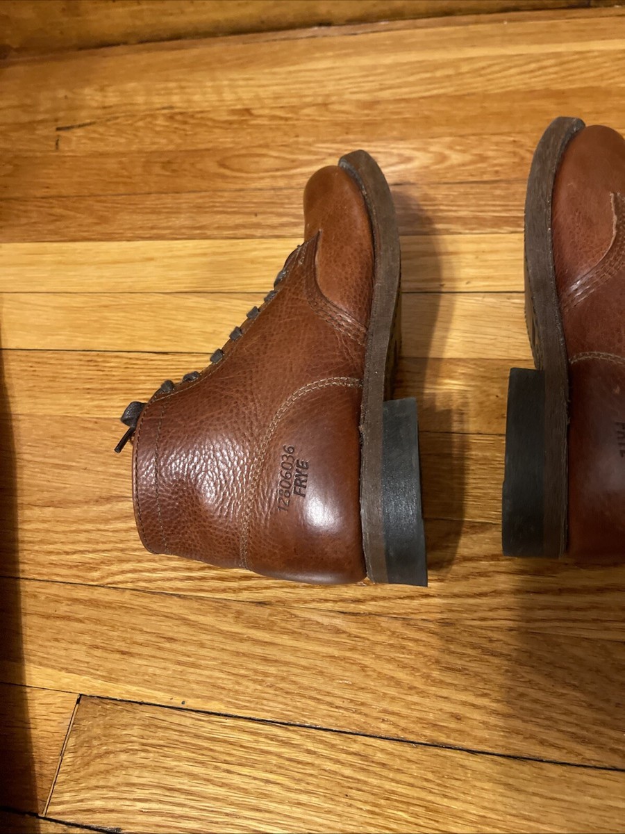 Frye Men's Prison Lace-Up Boot - Leather Upper With Goodyear Welt & Rubber Sole