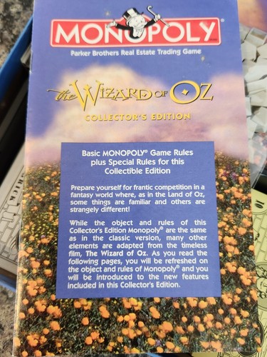 Monopoly Wizard Of Oz Collector’s Edition Board Game 1998 Complete UNPLAYED - Picture 12 of 15