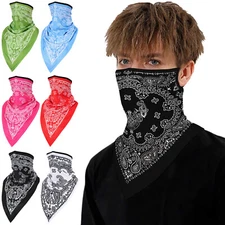 Bandanas Neck Gaiter Balaclava UV Protection Face Mask Scarf Cover for Men Women