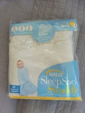 HALO SleepSack Swaddle NB Newborn Birth-3 Months 6-12 lbs New Ivory Fleece Baby