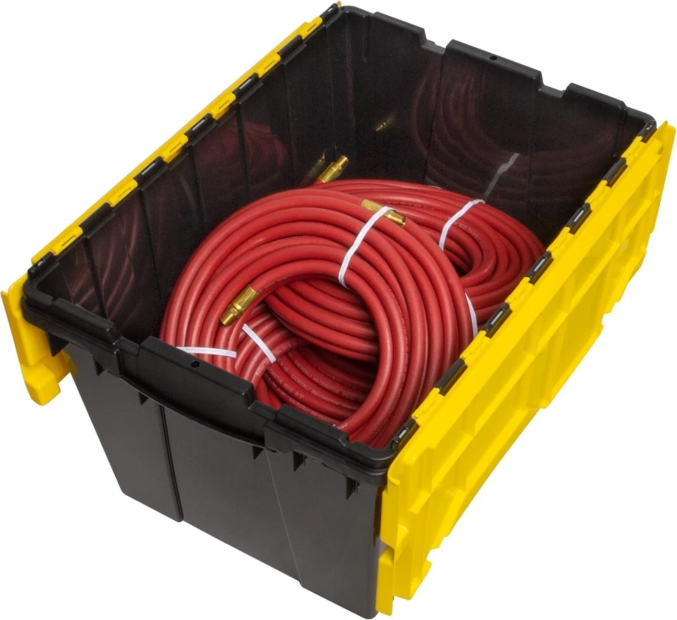 66486 Contenitore Impilabile in Plastica Da 30 Litri, Con Coperchio Incernierato - Immagine 4 di 4