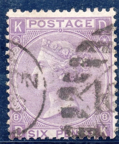 GB 1869 6d dull violet SG 108 plate 8 good used