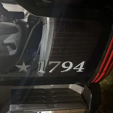 GRAY Raised Plastic 1794 Letters Inserts for Toyota Tundra Tailgate