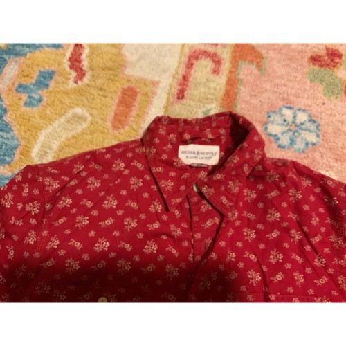 Denim & Supply Ralph Lauren Red Floral Button Down Shirt Mens Large NWT MW156 C1