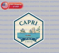 Capri Italy Country Souvenir Decal Sticker Travel Luggage A