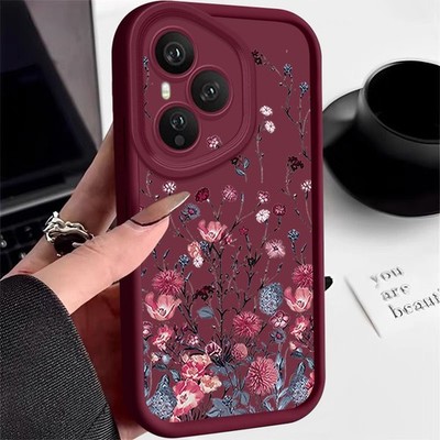 Handyhülle für Honor 400 200 Pro 400 Lite Stoßdichte Blumen Muster Silikon Case
